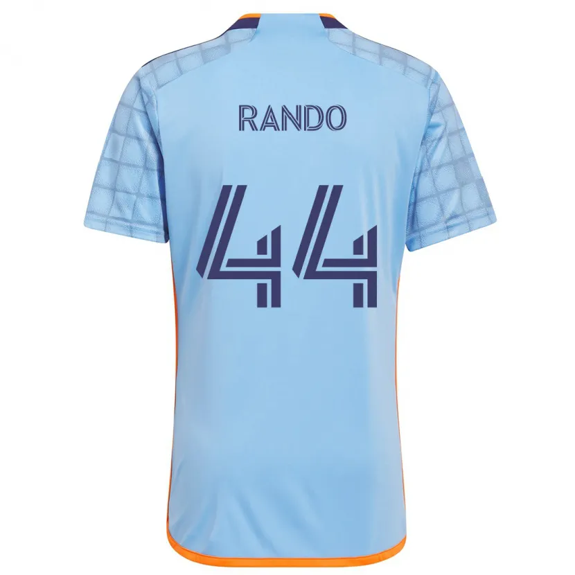 Danxen Kinderen Alex Rando #44 Blauw Oranje Thuisshirt Thuistenue 2024/25 T-Shirt