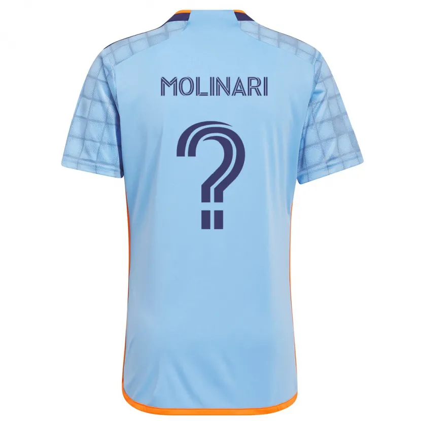 Danxen Kinderen Peter Molinari #0 Blauw Oranje Thuisshirt Thuistenue 2024/25 T-Shirt