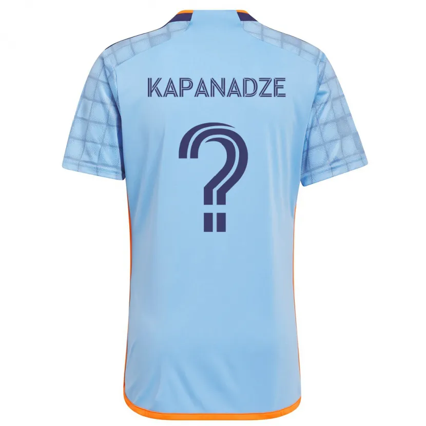 Danxen Kinderen Nicholas Kapanadze #0 Blauw Oranje Thuisshirt Thuistenue 2024/25 T-Shirt