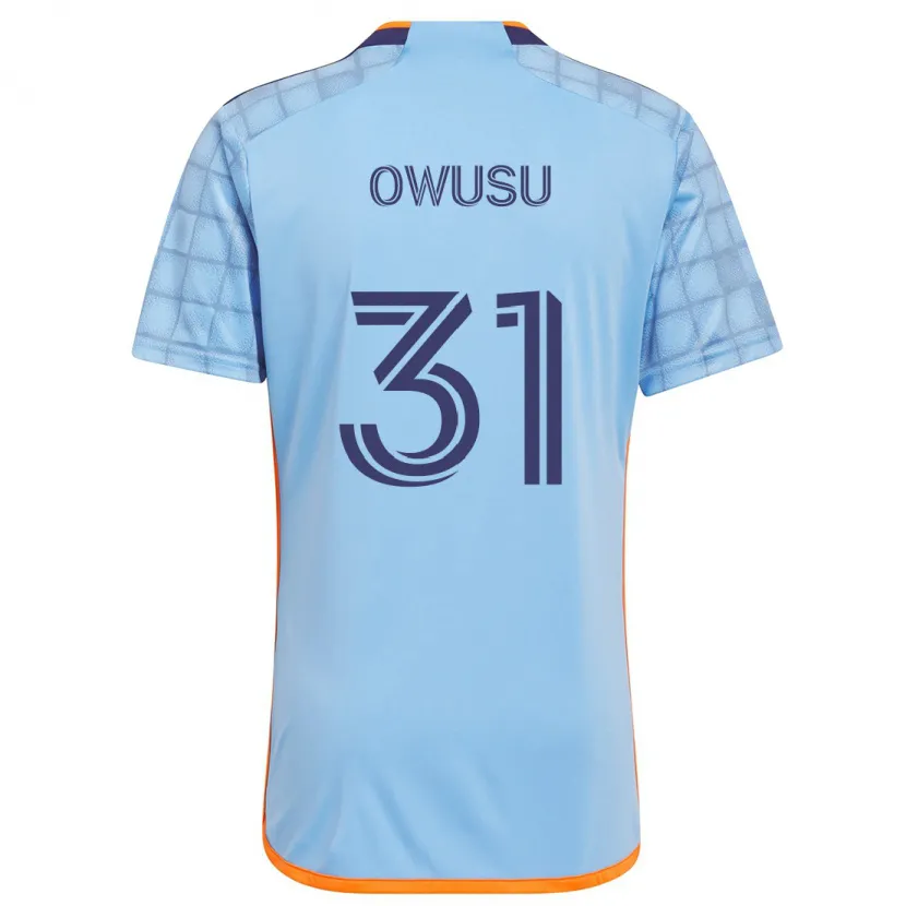 Danxen Kinderen Samuel Owusu #31 Blauw Oranje Thuisshirt Thuistenue 2024/25 T-Shirt