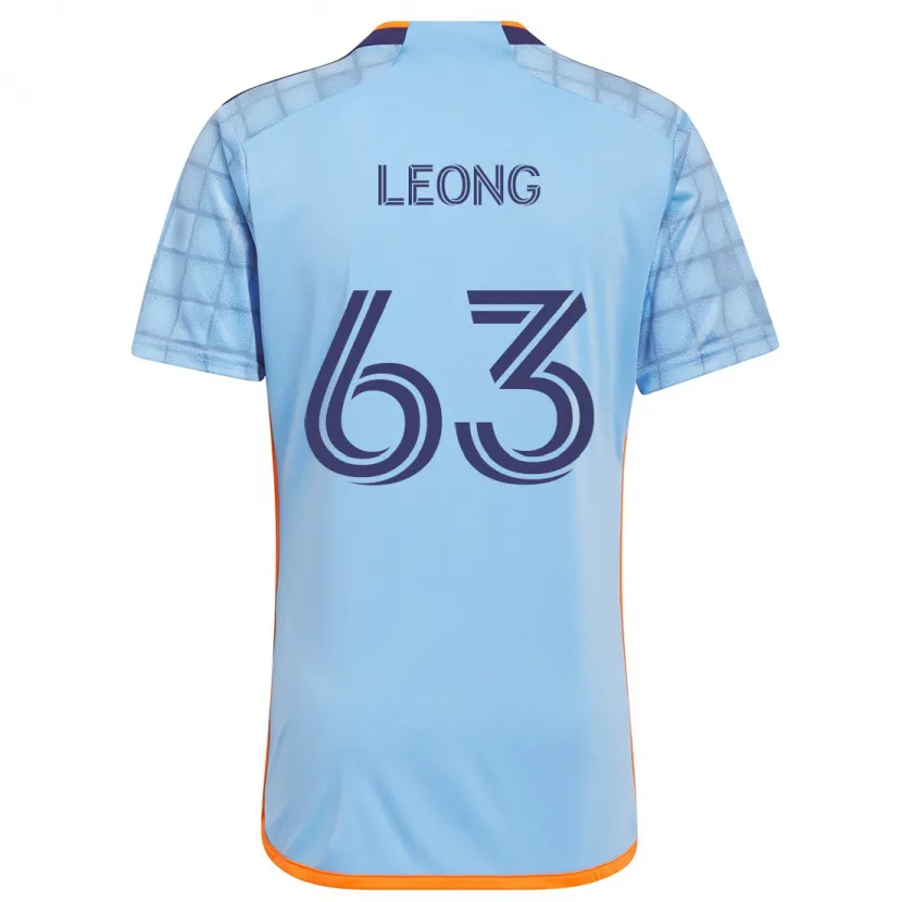 Danxen Kinderen Matthew Leong #63 Blauw Oranje Thuisshirt Thuistenue 2024/25 T-Shirt