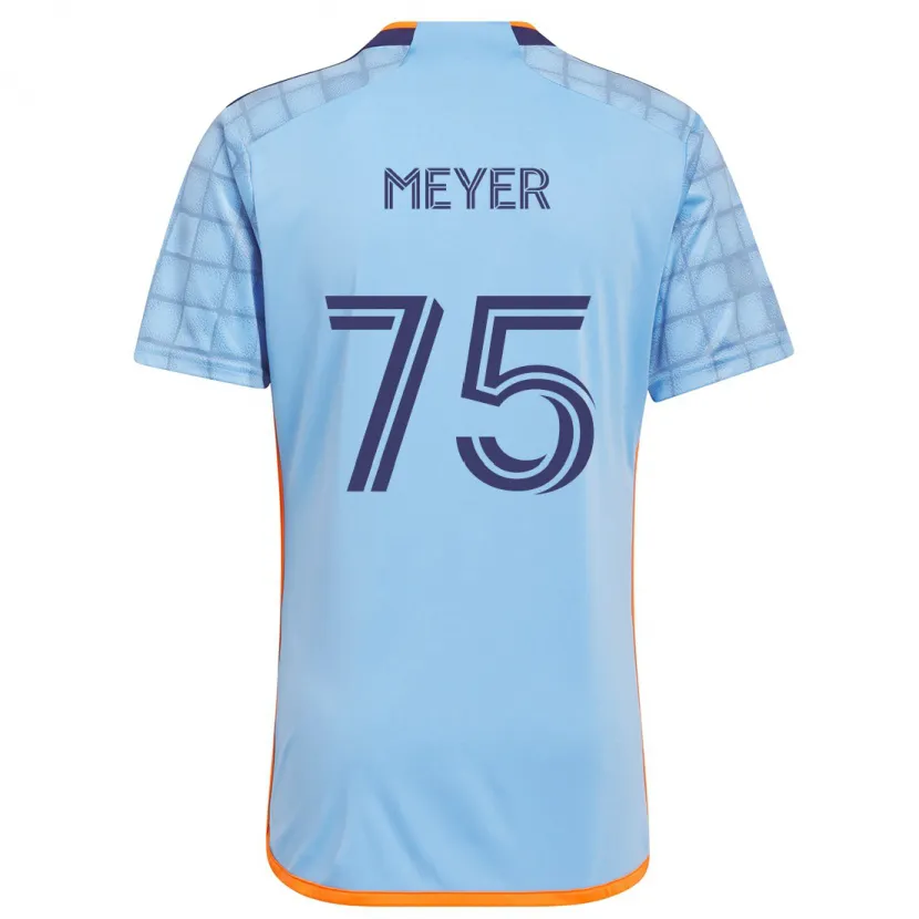 Danxen Kinderen Will Meyer #75 Blauw Oranje Thuisshirt Thuistenue 2024/25 T-Shirt