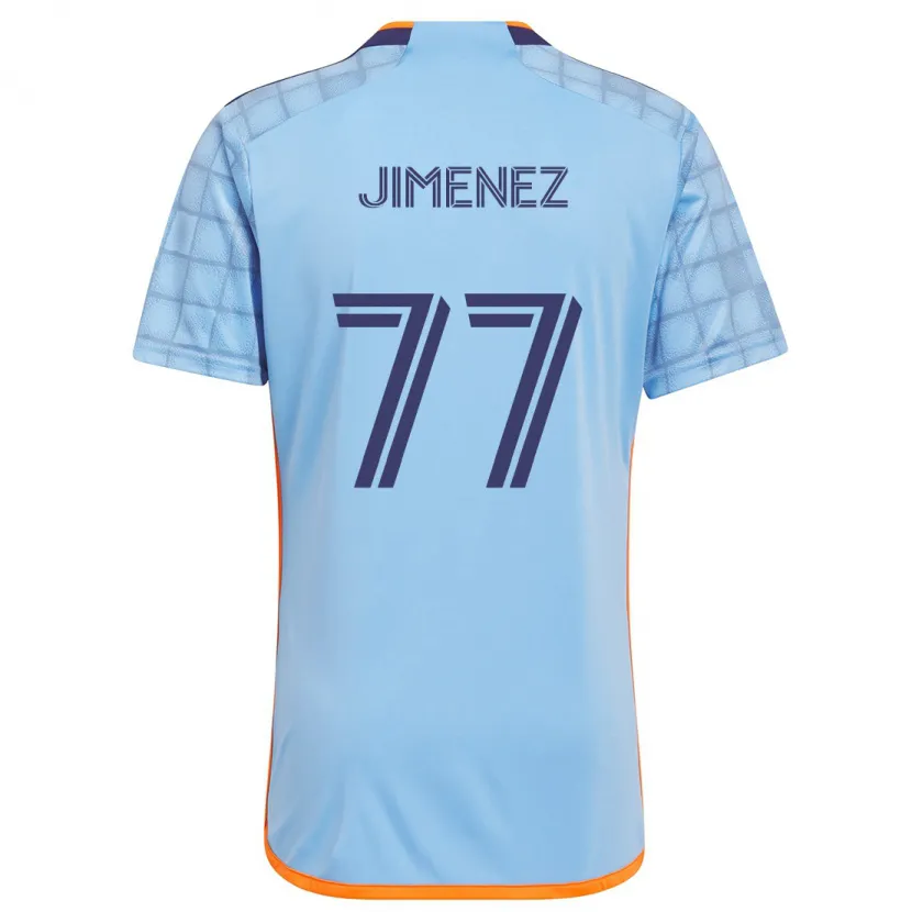 Danxen Kinderen Jonathan Jiménez #77 Blauw Oranje Thuisshirt Thuistenue 2024/25 T-Shirt