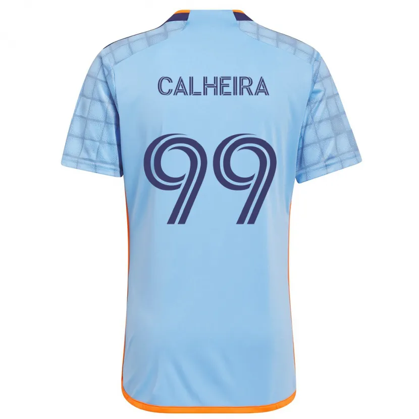 Danxen Kinderen Taylor Calheira #99 Blauw Oranje Thuisshirt Thuistenue 2024/25 T-Shirt