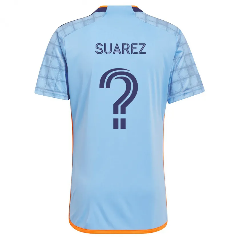 Danxen Kinderen Anthony Suarez #0 Blauw Oranje Thuisshirt Thuistenue 2024/25 T-Shirt