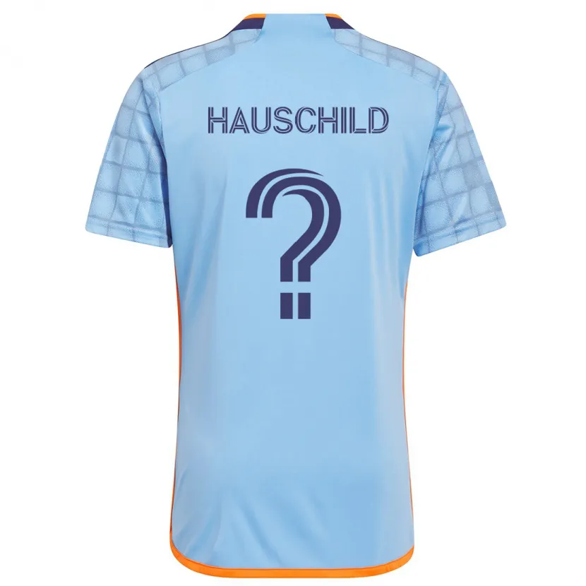 Danxen Kinderen Alexander Hauschild #0 Blauw Oranje Thuisshirt Thuistenue 2024/25 T-Shirt