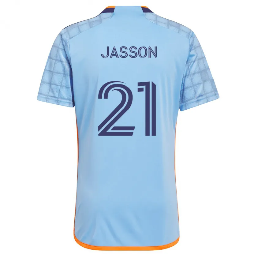 Danxen Kinderen Andres Jasson #21 Blauw Oranje Thuisshirt Thuistenue 2024/25 T-Shirt