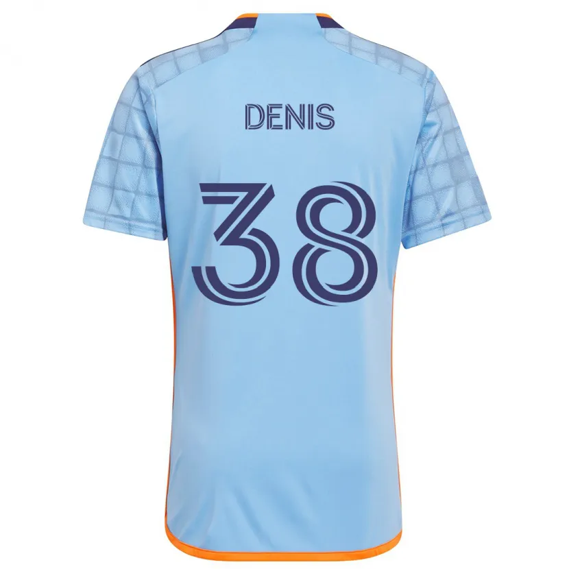 Danxen Kinderen John Denis #38 Blauw Oranje Thuisshirt Thuistenue 2024/25 T-Shirt