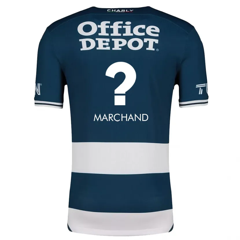 Danxen Kinderen Jahaziel Marchand #0 Blauw Wit Thuisshirt Thuistenue 2024/25 T-Shirt