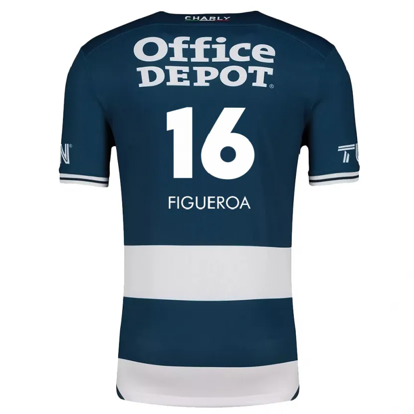 Danxen Kinderen Antonio Figueroa #16 Blauw Wit Thuisshirt Thuistenue 2024/25 T-Shirt