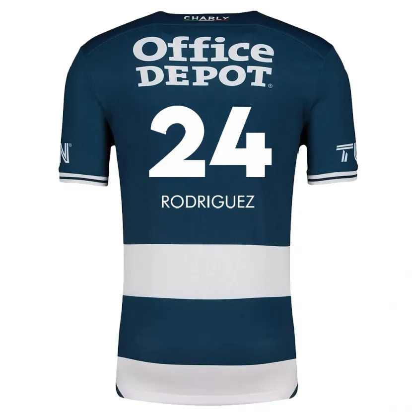 Danxen Kinderen Luis Rodríguez #24 Blauw Wit Thuisshirt Thuistenue 2024/25 T-Shirt