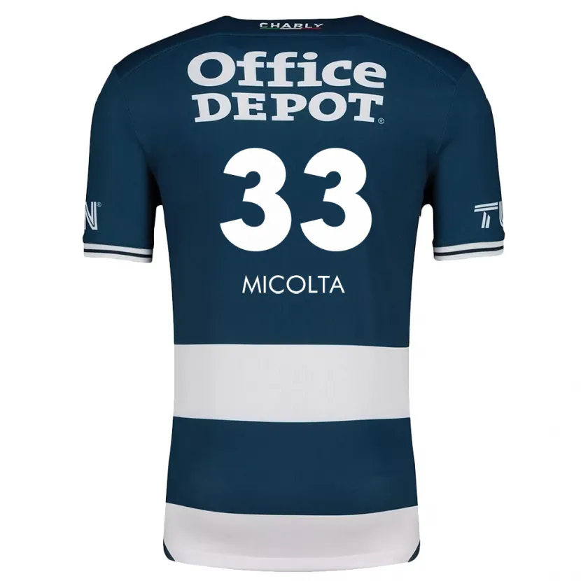 Danxen Kinderen Andrés Micolta #33 Blauw Wit Thuisshirt Thuistenue 2024/25 T-Shirt