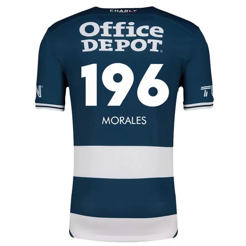 Danxen Kinderen Erik Morales #196 Blauw Wit Thuisshirt Thuistenue 2024/25 T-Shirt