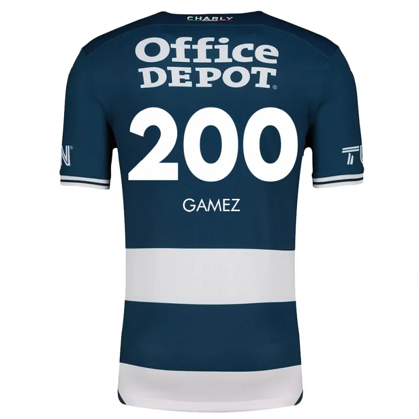 Danxen Kinderen Sergio Gámez #200 Blauw Wit Thuisshirt Thuistenue 2024/25 T-Shirt