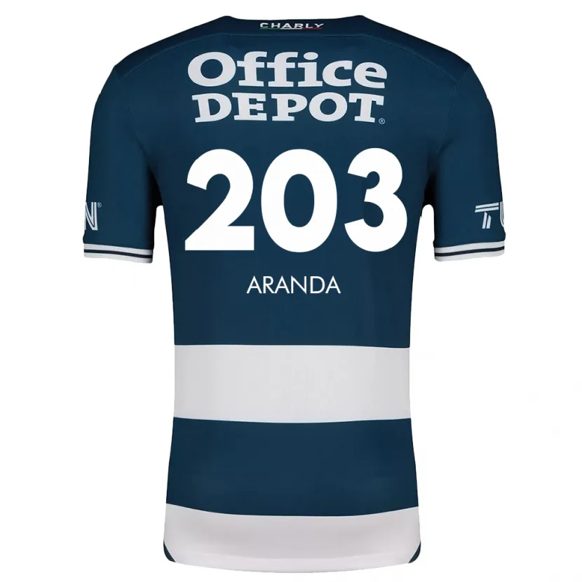 Danxen Kinderen Juan Aranda #203 Blauw Wit Thuisshirt Thuistenue 2024/25 T-Shirt