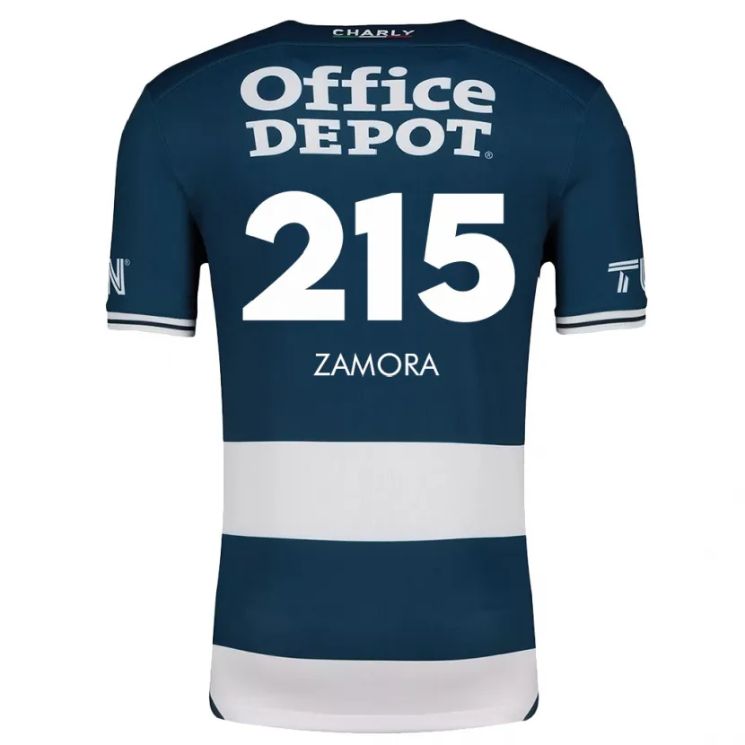 Danxen Kinderen Yahir Zamora #215 Blauw Wit Thuisshirt Thuistenue 2024/25 T-Shirt