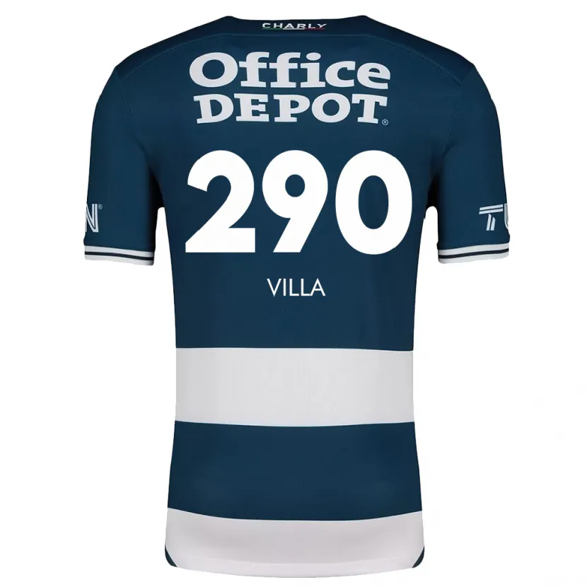 Danxen Kinderen Adrián Villa #290 Blauw Wit Thuisshirt Thuistenue 2024/25 T-Shirt