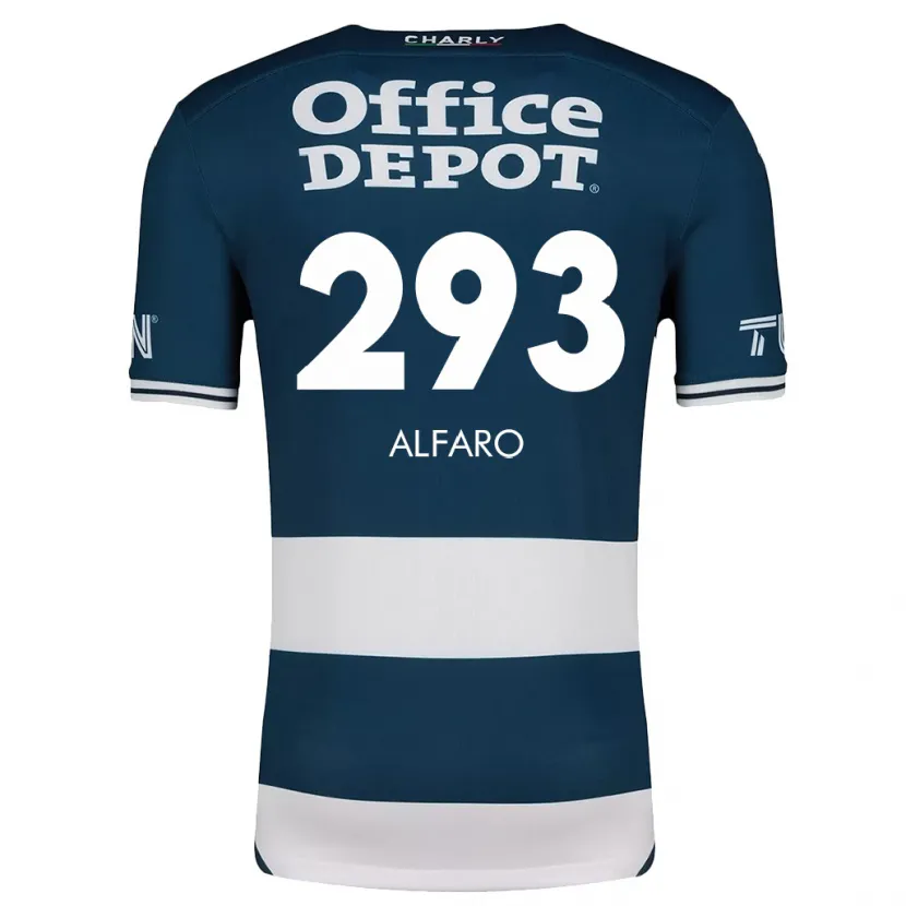 Danxen Kinderen Cristóbal Alfaro #293 Blauw Wit Thuisshirt Thuistenue 2024/25 T-Shirt