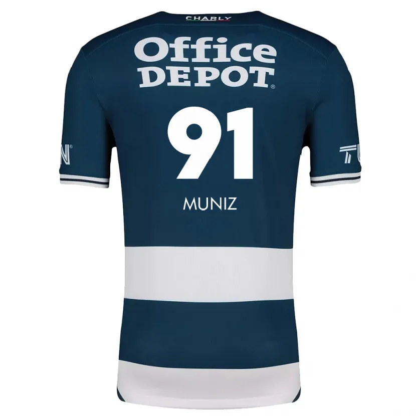 Danxen Kinderen Brandon Muñiz #91 Blauw Wit Thuisshirt Thuistenue 2024/25 T-Shirt