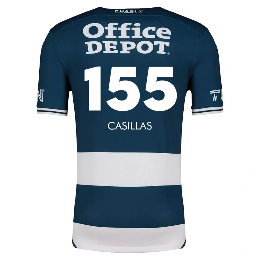 Danxen Kinderen Johan Casillas #155 Blauw Wit Thuisshirt Thuistenue 2024/25 T-Shirt