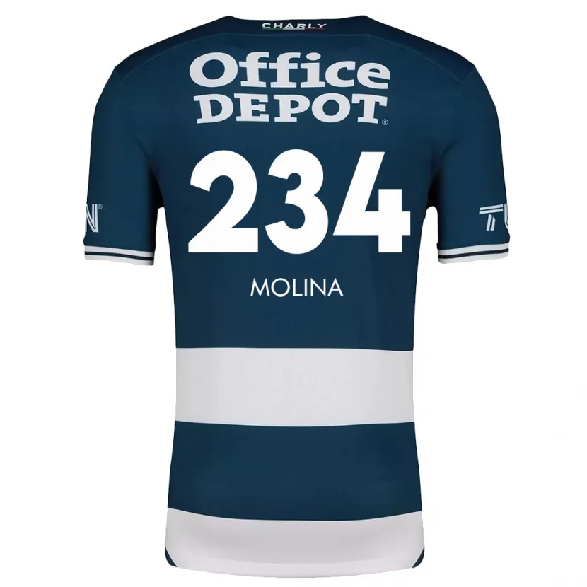 Danxen Kinderen Yoshimar Molina #234 Blauw Wit Thuisshirt Thuistenue 2024/25 T-Shirt