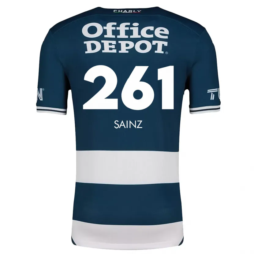 Danxen Kinderen Diego Sáinz #261 Blauw Wit Thuisshirt Thuistenue 2024/25 T-Shirt