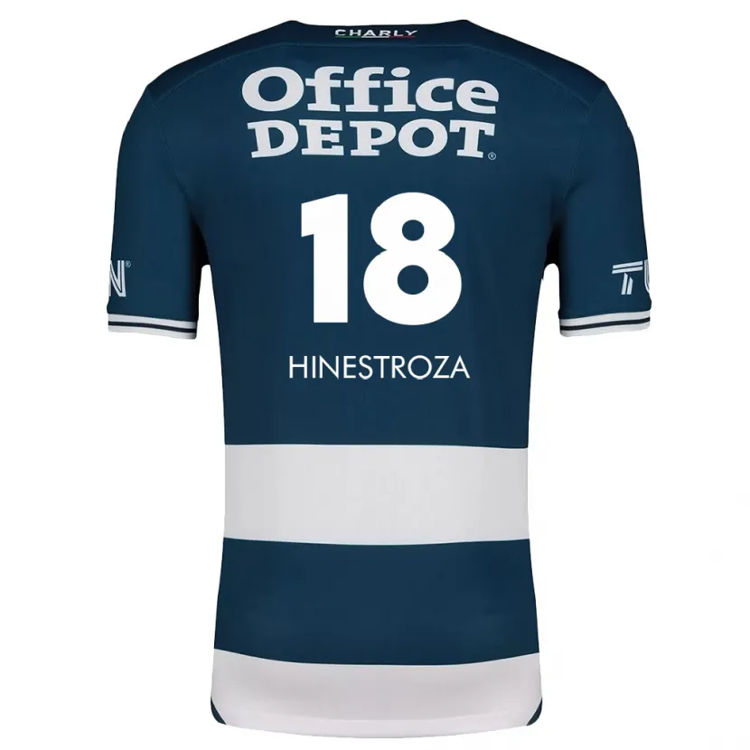 Danxen Kinderen Marino Hinestroza #18 Blauw Wit Thuisshirt Thuistenue 2024/25 T-Shirt