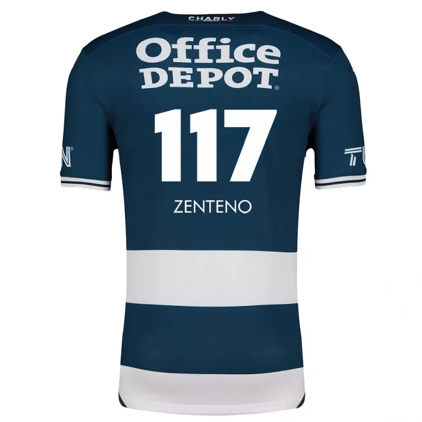 Danxen Kinderen Gustavo Zenteno #117 Blauw Wit Thuisshirt Thuistenue 2024/25 T-Shirt