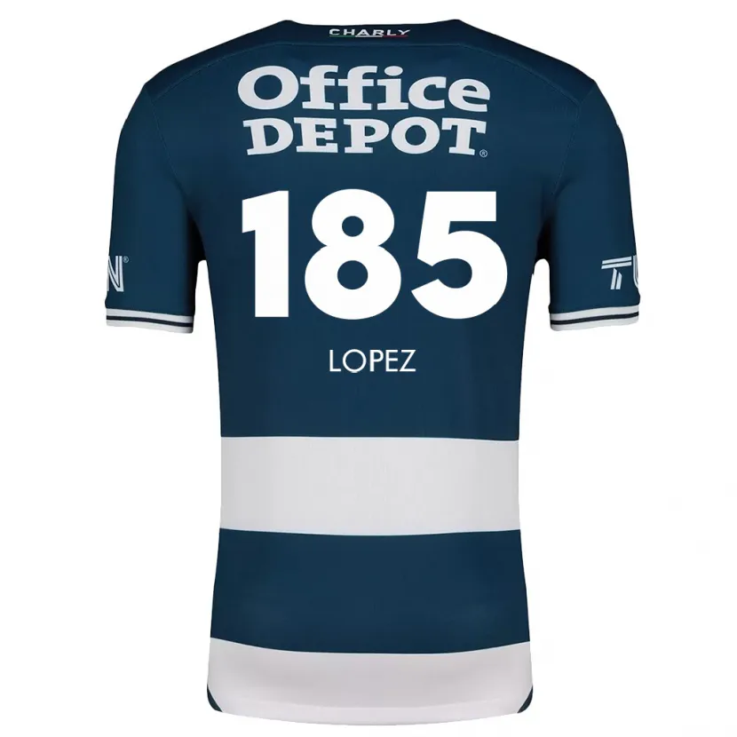 Danxen Kinderen René López #185 Blauw Wit Thuisshirt Thuistenue 2024/25 T-Shirt