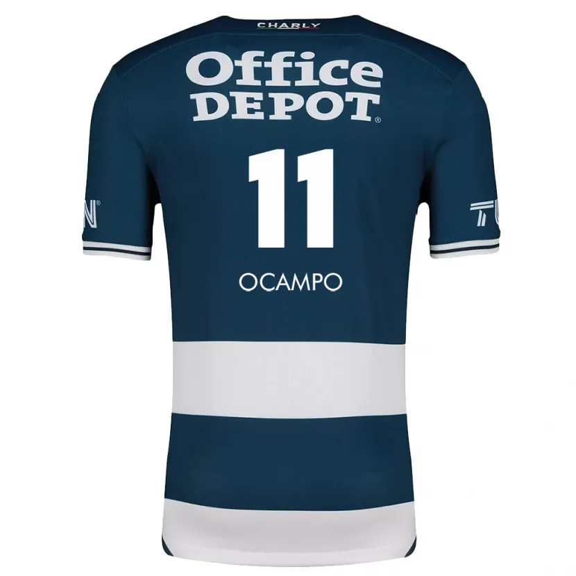 Danxen Kinderen Mónica Ocampo #11 Blauw Wit Thuisshirt Thuistenue 2024/25 T-Shirt