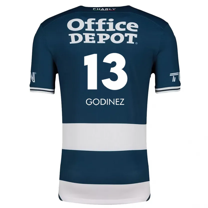 Danxen Kinderen Alexandra Godínez #13 Blauw Wit Thuisshirt Thuistenue 2024/25 T-Shirt