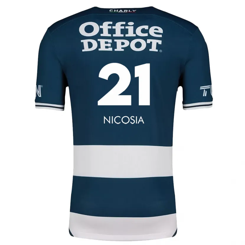 Danxen Kinderen Nina Nicosia #21 Blauw Wit Thuisshirt Thuistenue 2024/25 T-Shirt