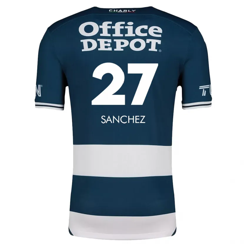 Danxen Kinderen Ella Sanchez #27 Blauw Wit Thuisshirt Thuistenue 2024/25 T-Shirt