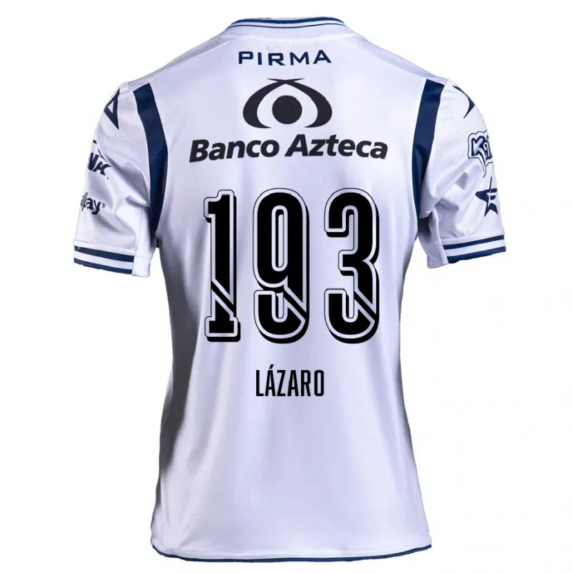 Danxen Kinderen Juan Lázaro #193 Wit Marineblauw Thuisshirt Thuistenue 2024/25 T-Shirt