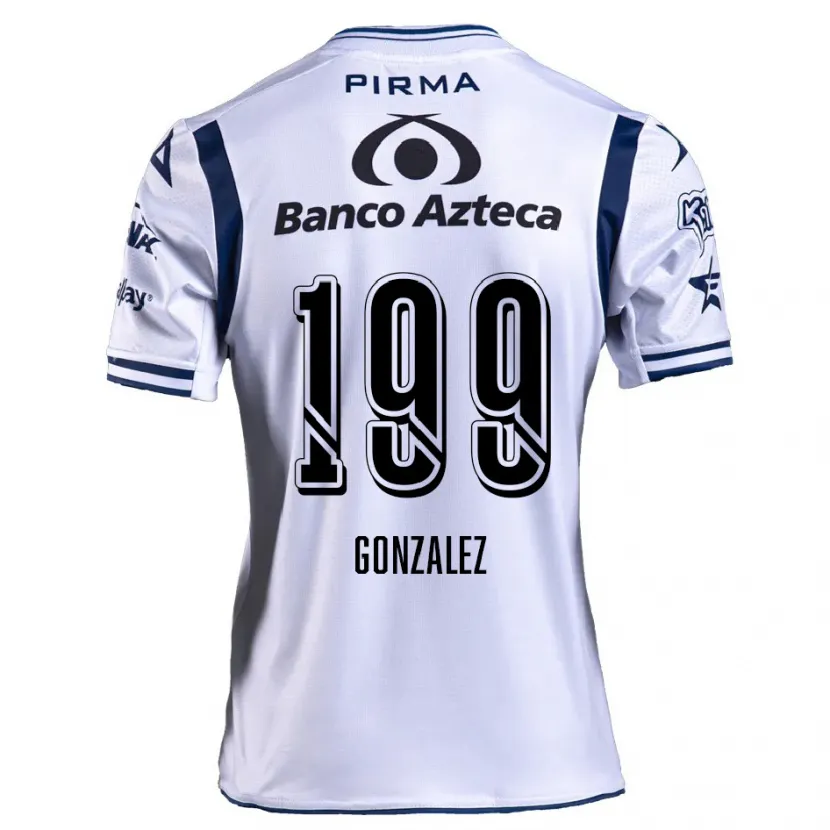 Danxen Kinderen Samuel González #199 Wit Marineblauw Thuisshirt Thuistenue 2024/25 T-Shirt