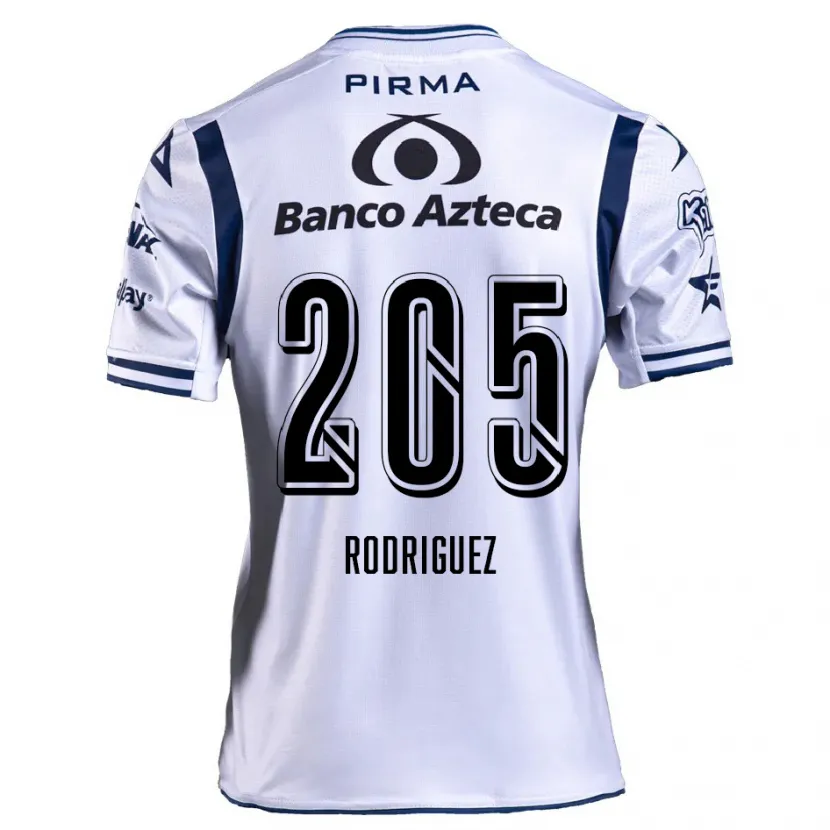 Danxen Kinderen Alberto Rodríguez #205 Wit Marineblauw Thuisshirt Thuistenue 2024/25 T-Shirt