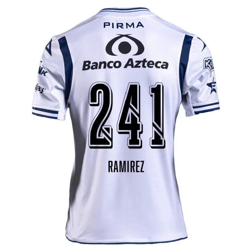 Danxen Kinderen Eduardo Ramírez #241 Wit Marineblauw Thuisshirt Thuistenue 2024/25 T-Shirt