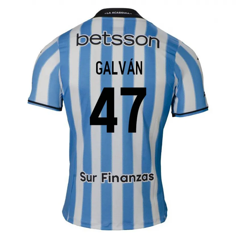 Danxen Kinderen Ignacio Galván #47 Blauw Wit Zwart Thuisshirt Thuistenue 2024/25 T-Shirt