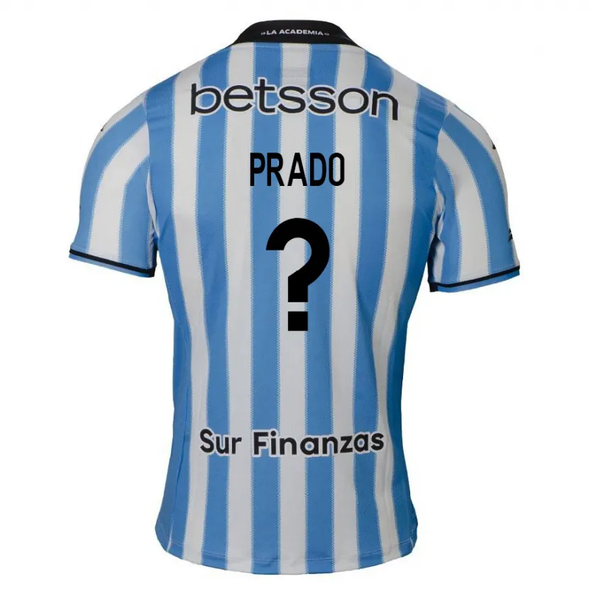 Danxen Kinderen Fernando Prado #0 Blauw Wit Zwart Thuisshirt Thuistenue 2024/25 T-Shirt