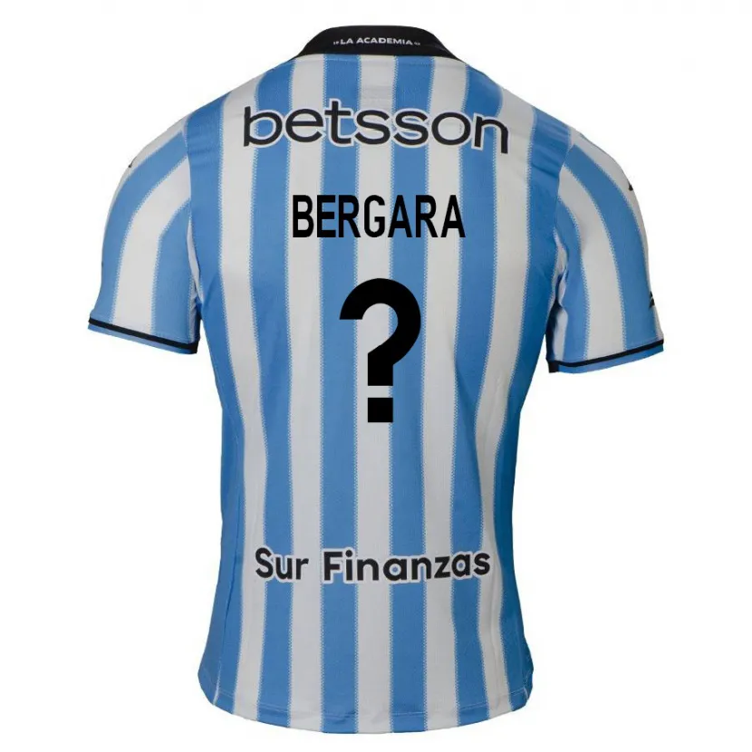 Danxen Kinderen Matías Bergara #0 Blauw Wit Zwart Thuisshirt Thuistenue 2024/25 T-Shirt