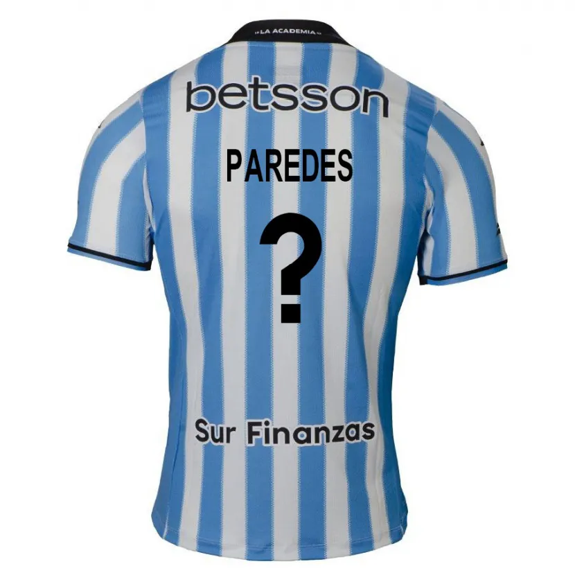 Danxen Kinderen Pedro Paredes #0 Blauw Wit Zwart Thuisshirt Thuistenue 2024/25 T-Shirt