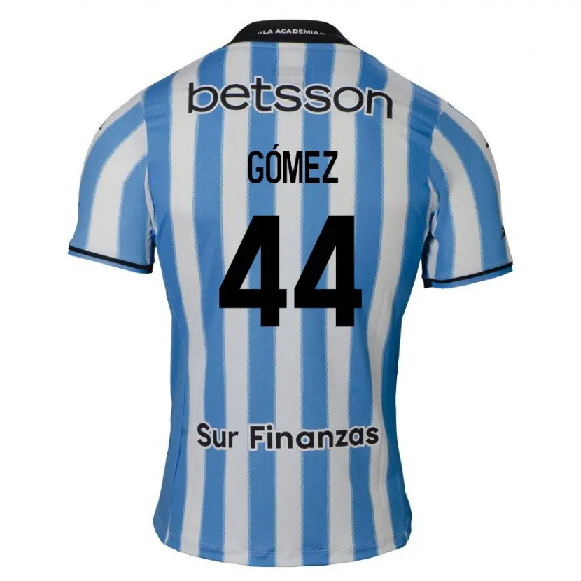 Danxen Kinderen Francisco Gómez #44 Blauw Wit Zwart Thuisshirt Thuistenue 2024/25 T-Shirt