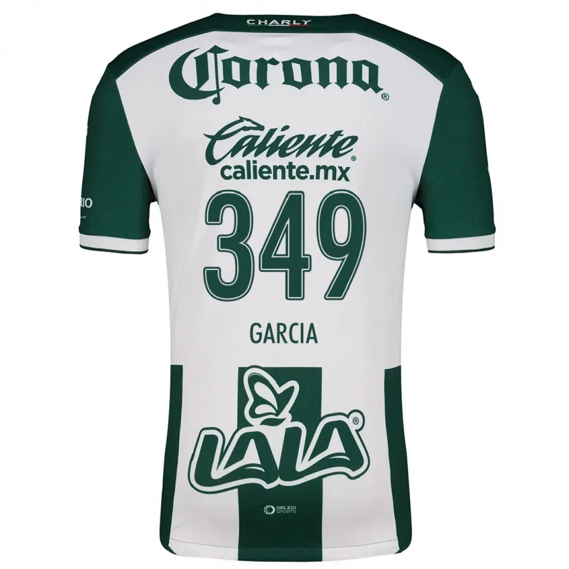 Danxen Kinderen Diego García #349 Groen Wit Thuisshirt Thuistenue 2024/25 T-Shirt