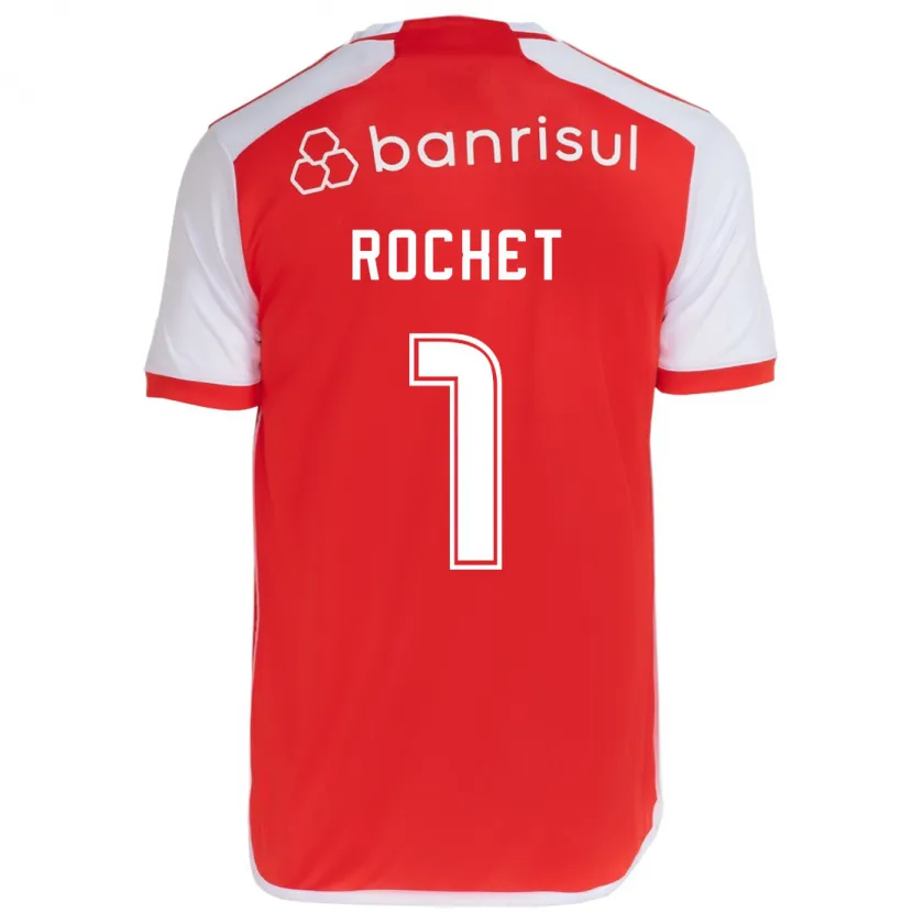 Danxen Kinderen Sergio Rochet #1 Rood Wit Thuisshirt Thuistenue 2024/25 T-Shirt