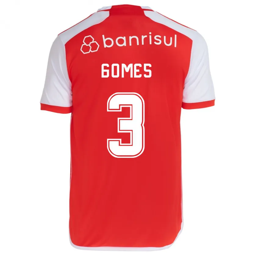 Danxen Kinderen Igor Gomes #3 Rood Wit Thuisshirt Thuistenue 2024/25 T-Shirt