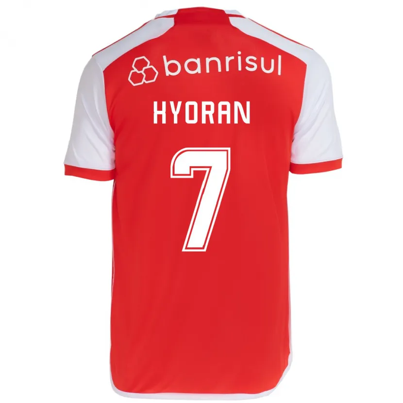 Danxen Kinderen Hyoran #7 Rood Wit Thuisshirt Thuistenue 2024/25 T-Shirt