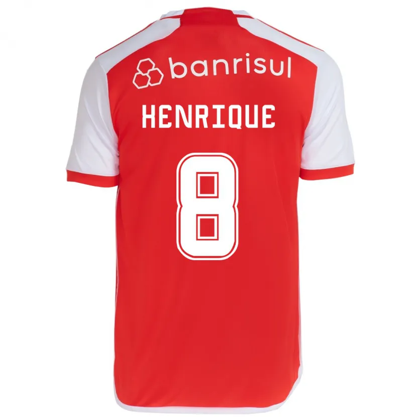 Danxen Kinderen Bruno Henrique #8 Rood Wit Thuisshirt Thuistenue 2024/25 T-Shirt