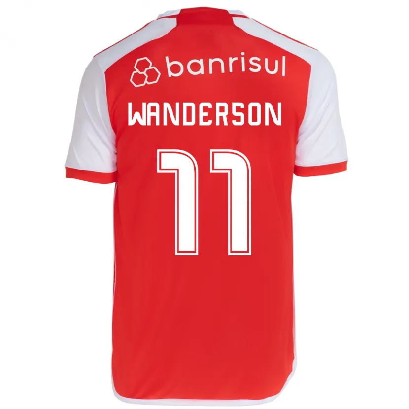 Danxen Kinderen Wanderson #11 Rood Wit Thuisshirt Thuistenue 2024/25 T-Shirt