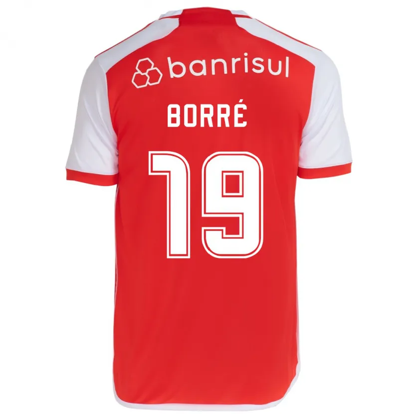 Danxen Kinderen Rafael Borré #19 Rood Wit Thuisshirt Thuistenue 2024/25 T-Shirt