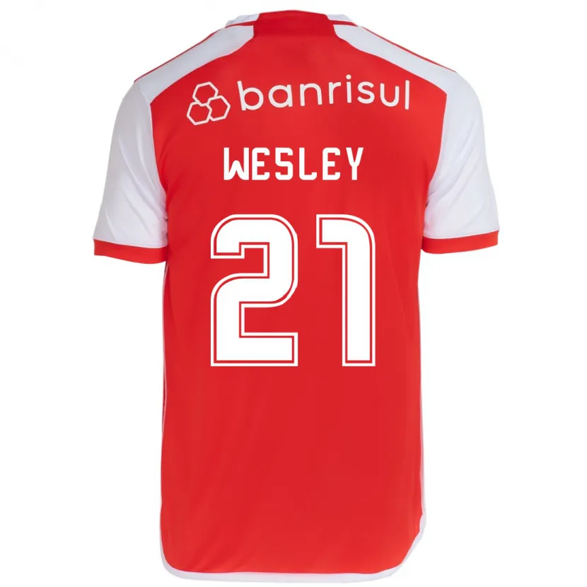 Danxen Kinderen Wesley #21 Rood Wit Thuisshirt Thuistenue 2024/25 T-Shirt